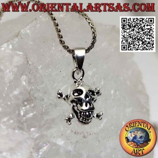 Silver pendant, the predator's skull (protruding teeth)