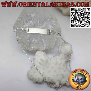 925 ‰ silver diamond chain bracelet with plate