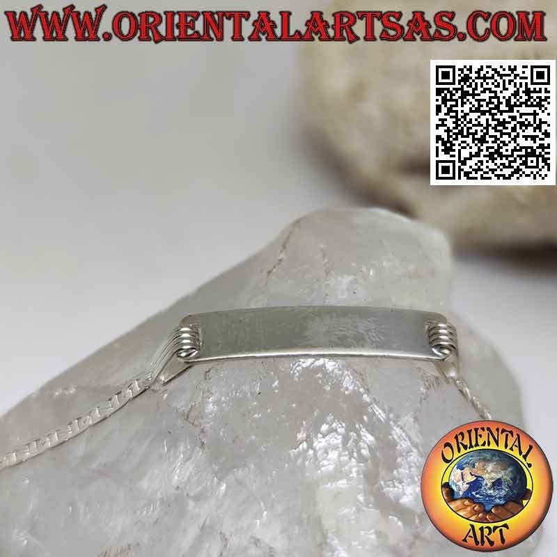 925 ‰ silver diamond chain bracelet with plate
