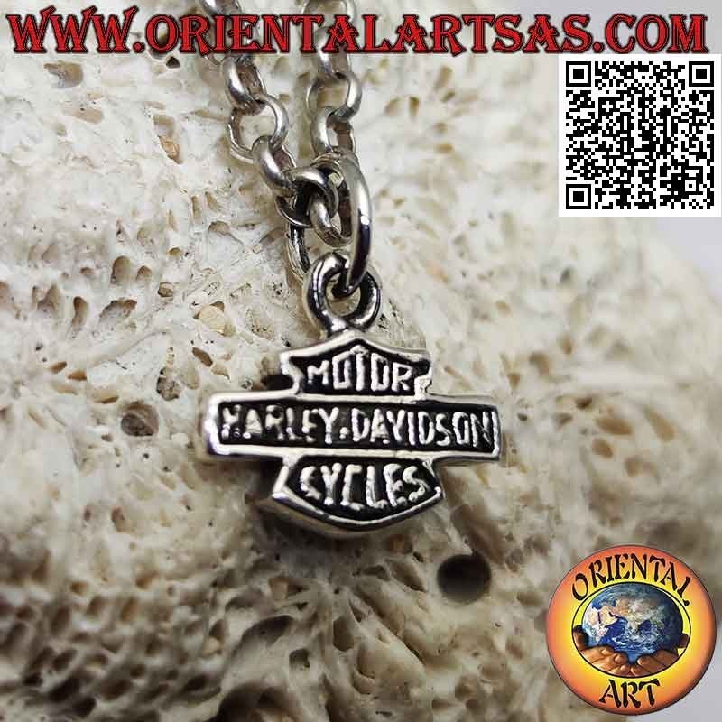 Silver pendant, Harley Davidson emblem (small)