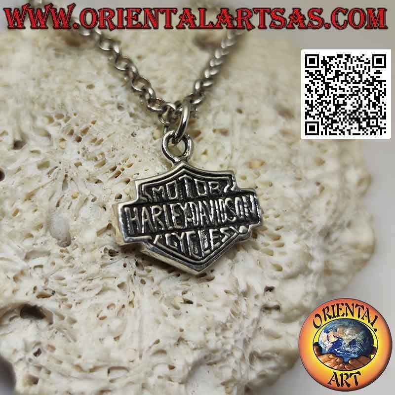 Pendentif en argent, écusson Harley Davidson (épais)
