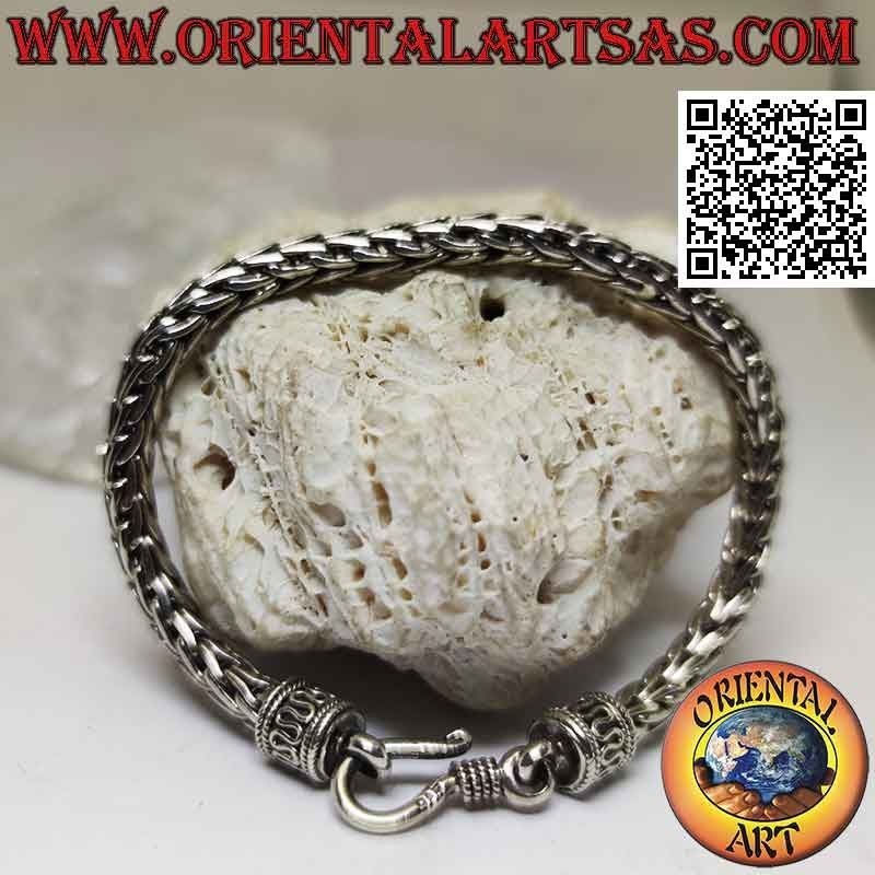 Armband in 925 ‰ Silber mit 20 cm x 5 mm "soft style" breiten Verflechtungsgliedern