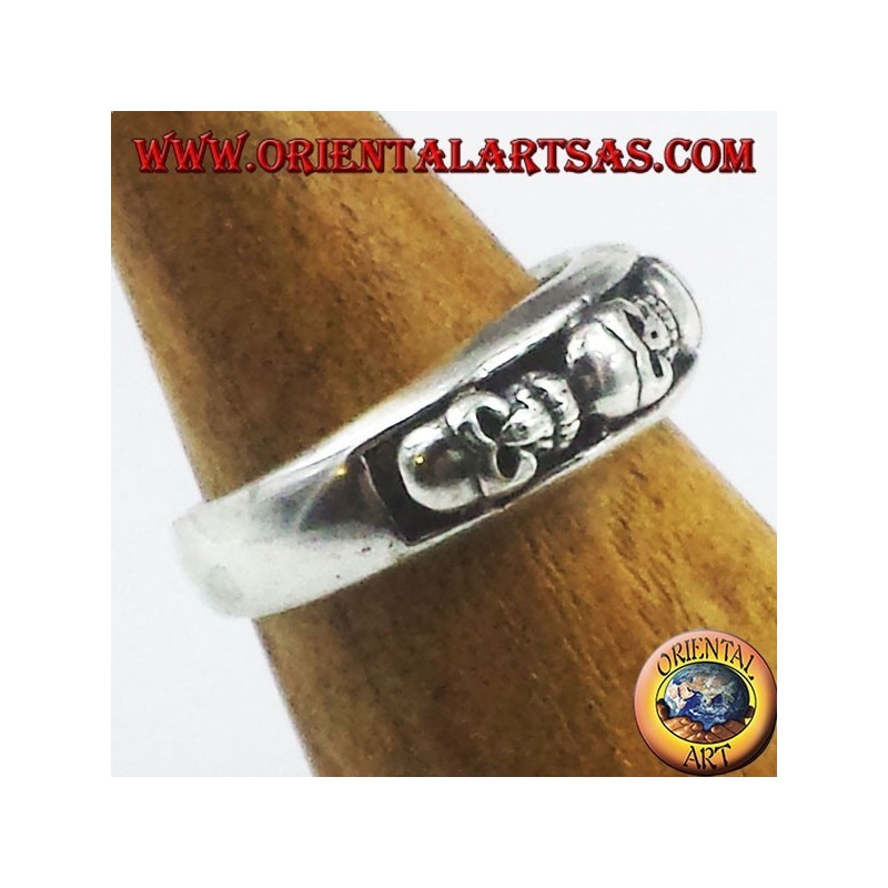 Silber Ring Band Schädel