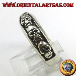 Silber Ring Band Schädel