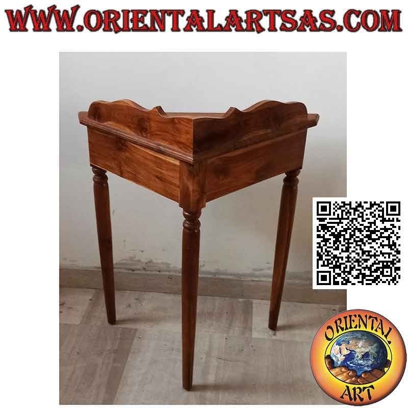 Consola de esquina para entrada en madera de teca (natural)