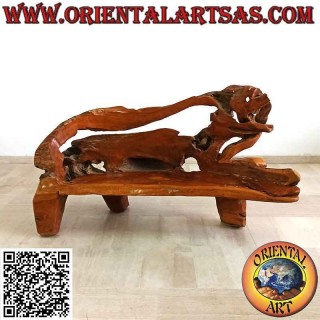 Poltrona in radice naturale di legno teak (95h x 170x50)