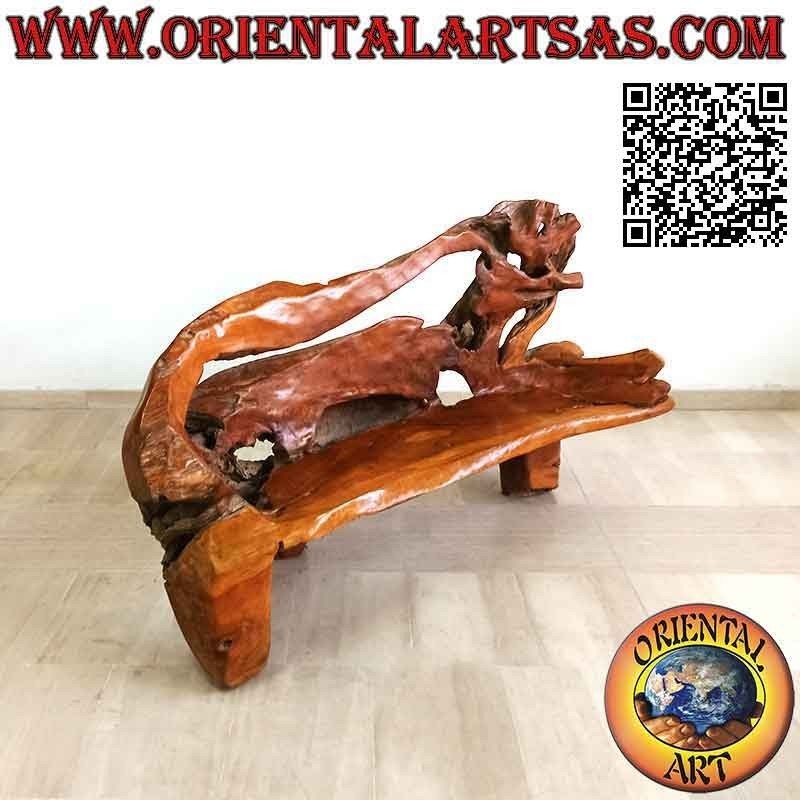 Sillón en raíz natural de madera de teca (95h x 170x50)