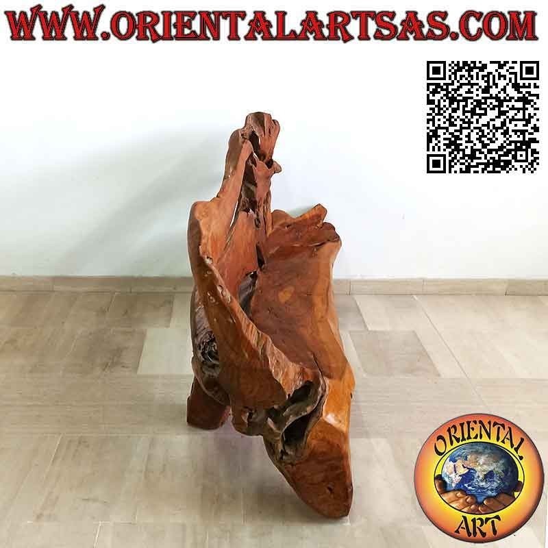 Sillón en raíz natural de madera de teca (95h x 170x50)