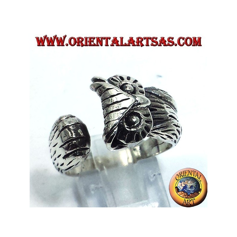 Bague en argent, Owl enveloppante
