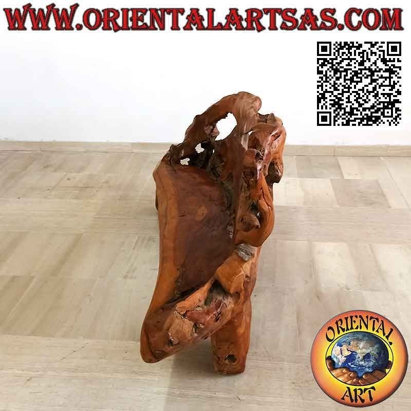 Sessel aus natürlichem Wurzelholz aus Teakholz (95h x 170x50)