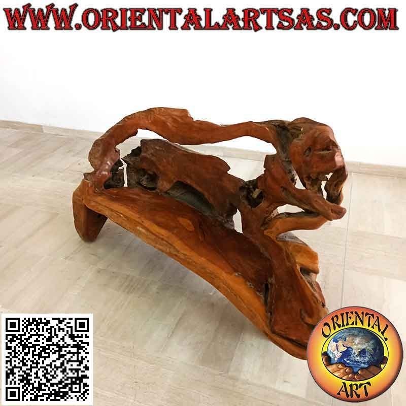 Poltrona in radice naturale di legno teak (95h x 170x50)