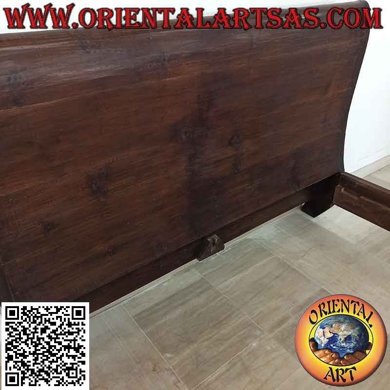 Ethnic style double bed in teak wood