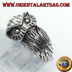anello in argento gufo avvolgente
