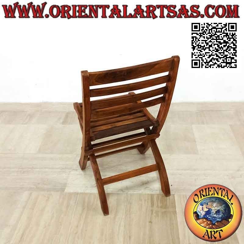 Silla plegable clásica en madera de teca