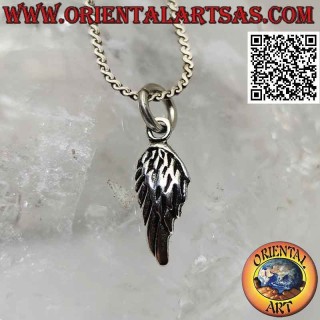 Colgante de plata, ala de ángel redondeada (pequeña)