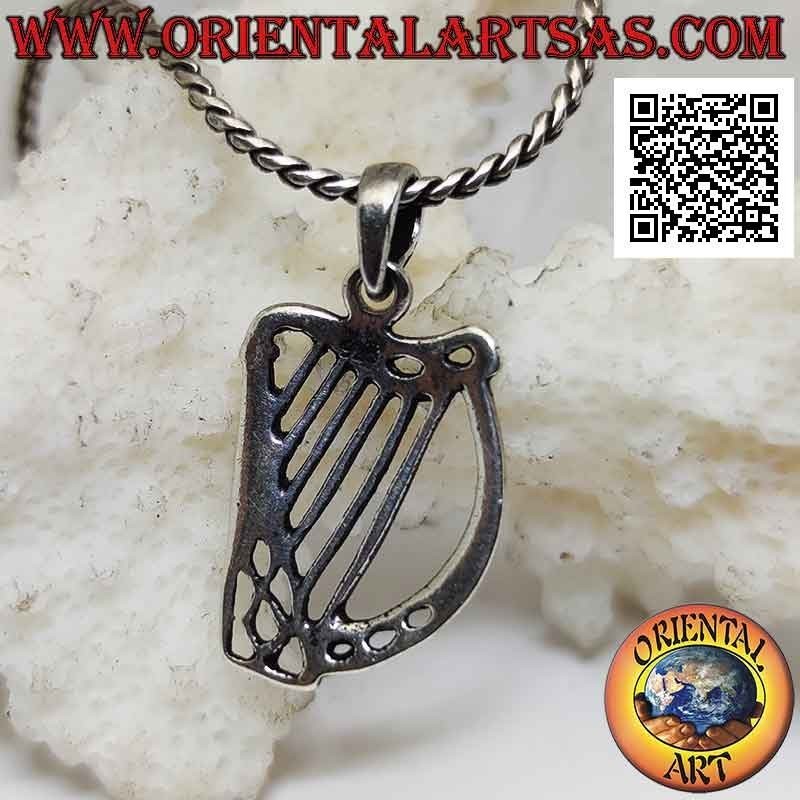 Pendentif en argent, Harpe Celtique
