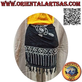 Minigonna pareo copricostume con tartarughe (frange), tipo 2