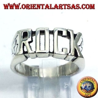 Silver ring ROCK