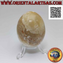 Huevos de alabastro hechos a mano con pedestal de 200 g. aprox.