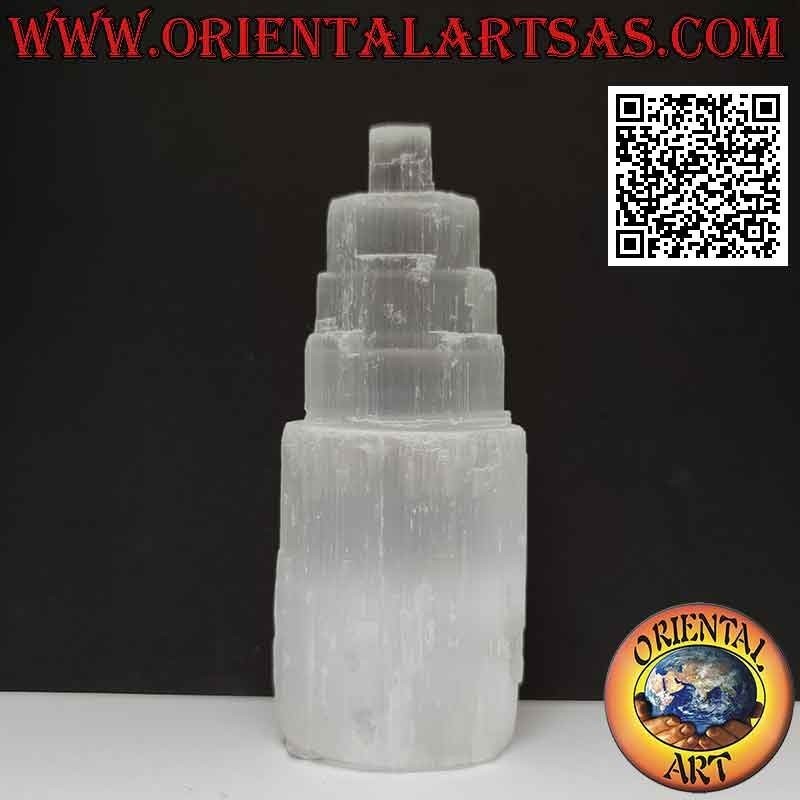 10 cm roher Selenit-Turm