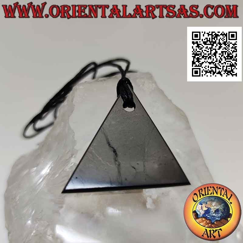 Pendente di Shungite Lucida - Triangolo Uomo