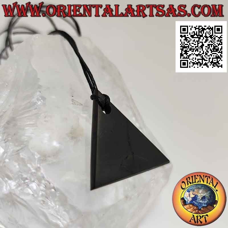 Pendente di Shungite Lucida - Triangolo Uomo
