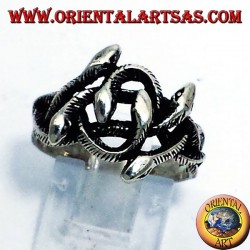 Silber Ringknoten von sechs Schlangen