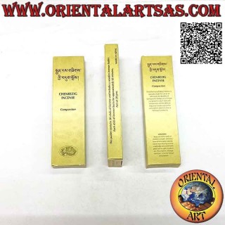 Hochwertiger tibetischer Räucherstäbchen "Chenrezig" - Liebe und Mitgefühl (20 Gramm - 20 Stäbchen)
