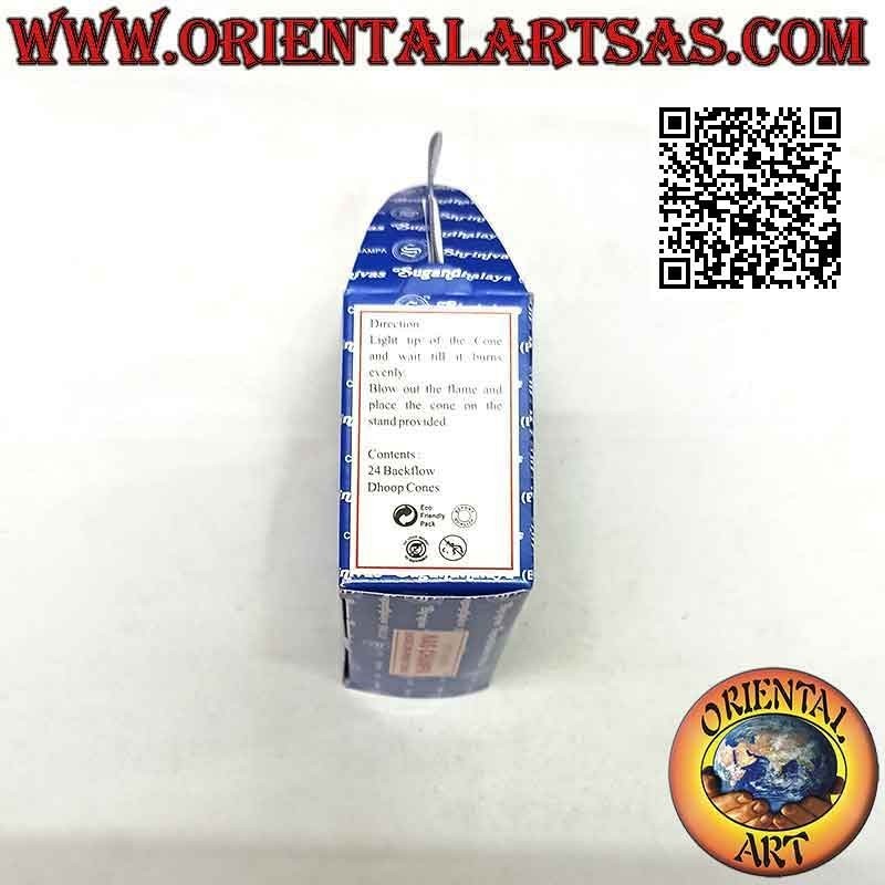 Conos de incienso "Nag Champa" para cascada de humo (paquete de 24 piezas)