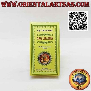 Cônes d'encens pour cascade de fumée à "Nag Champa" (pack de 10 pièces)