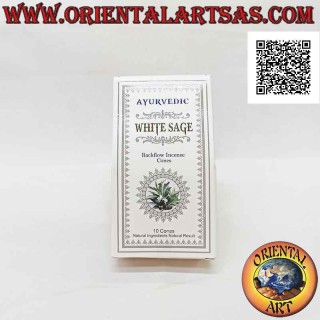 Conos de incienso "Salvia blanca" para cascada de humo (paquete de 10 piezas)