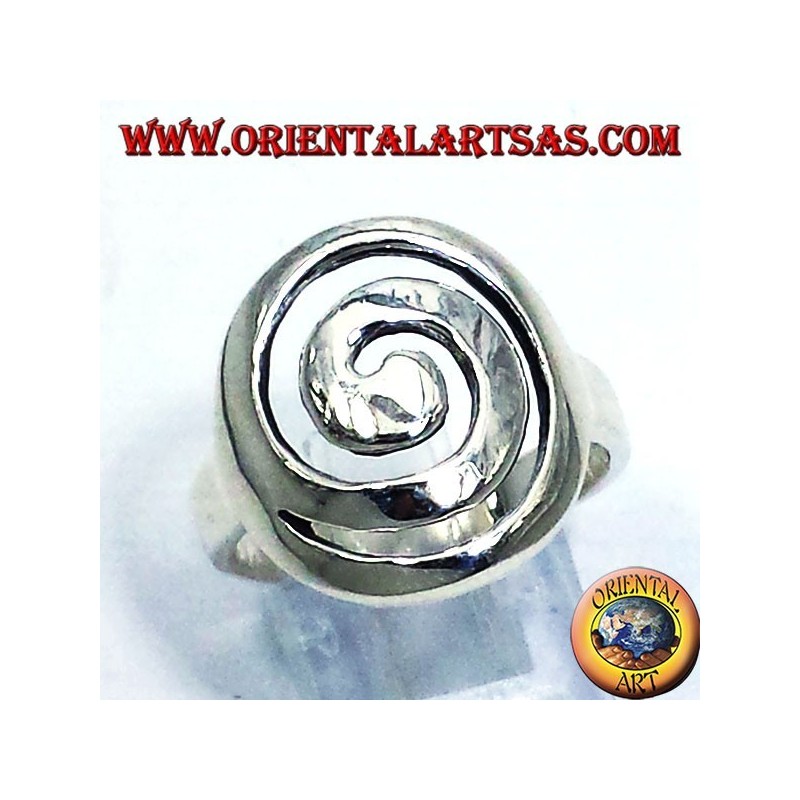 espiral anillo de plata