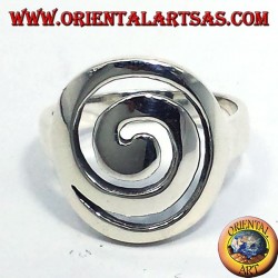 Bague en argent spirale