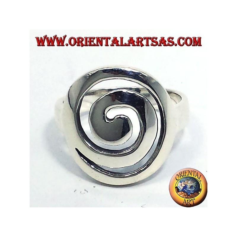 espiral anillo de plata