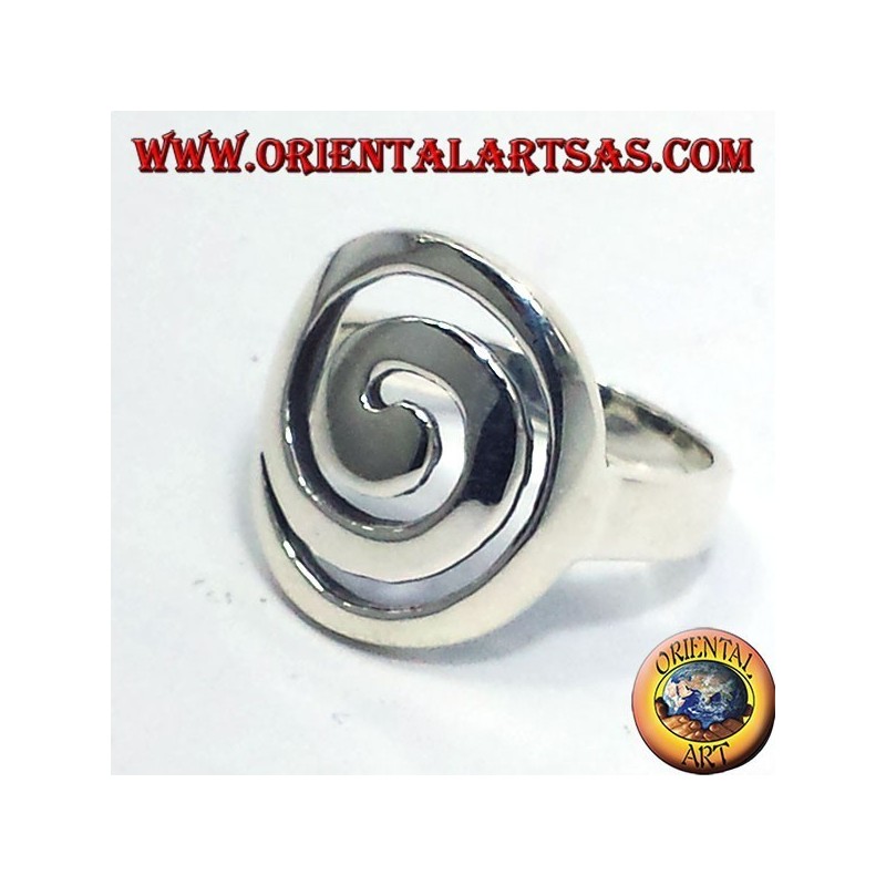 espiral anillo de plata