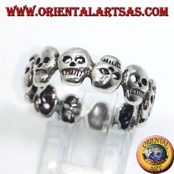 clamp silver ring skulls