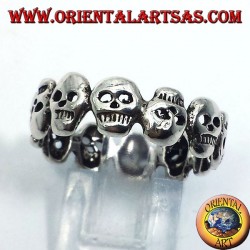 clamp silver ring skulls