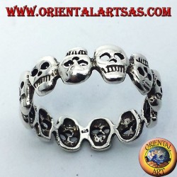 clamp silver ring skulls