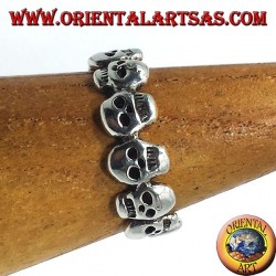 sujetar cráneos anillo de plata