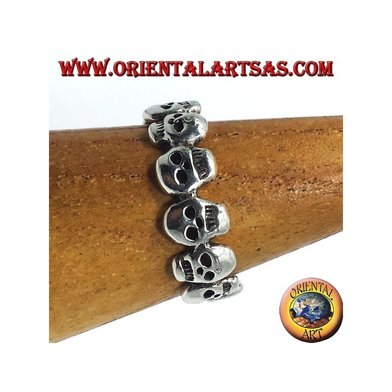 clamp silver ring skulls