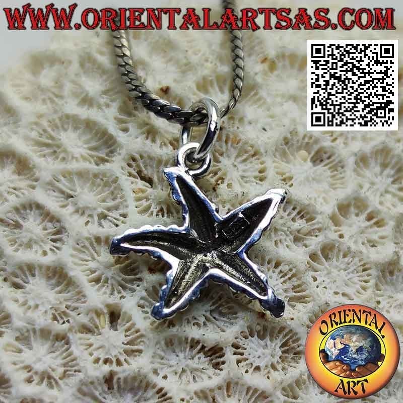 Silver pendant, "Asteroidea" starfish with embossed pedicels