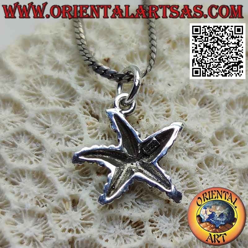 Silver pendant, "Asteroidea" starfish with embossed pedicels