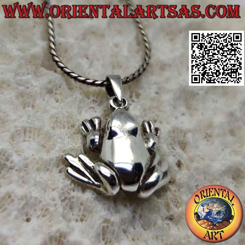 Silberanhänger, glatter Krötenfrosch mit beweglichen Beinen