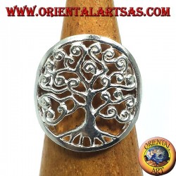 925 sterling silver ring with the Tree of Life symbol, an emblem of growth and stability.