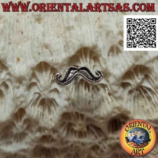 Mini silver earring, mustache