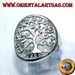 anillo de plata, árbol de la vida