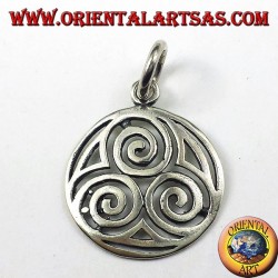 pendentif en argent, Le druidista triple spirale