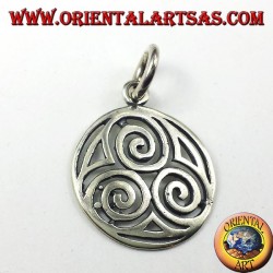 Ciondolo in argento, La triplice spirale druidista 
