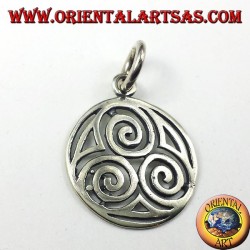 pendentif en argent, Le druidista triple spirale