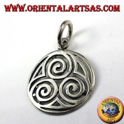 pendentif en argent, Le druidista triple spirale